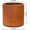 imageKante 98quot126quot157quot Dia Round Concrete Planter Set of 3 Modern Style Large Cylindrical Plant Pot with Drainage Hole and Rubber Plug for Indoor Outdoor Patio BlackIron Oxide