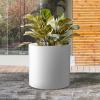 imageKante 98quot126quot157quot Dia Round Concrete Planter Set of 3 Modern Style Large Cylindrical Plant Pot with Drainage Hole and Rubber Plug for Indoor Outdoor Patio BlackPure White