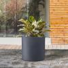 imageKante 98quot126quot157quot Dia Round Concrete Planter Set of 3 Modern Style Large Cylindrical Plant Pot with Drainage Hole and Rubber Plug for Indoor Outdoor Patio BlackCharcoal