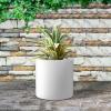 imageKante 98quot126quot157quot Dia Round Concrete Planter Set of 3 Modern Style Large Cylindrical Plant Pot with Drainage Hole and Rubber Plug for Indoor Outdoor Patio BlackPure White