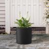 imageKante 98quot126quot157quot Dia Round Concrete Planter Set of 3 Modern Style Large Cylindrical Plant Pot with Drainage Hole and Rubber Plug for Indoor Outdoor Patio BlackBlack