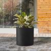 imageKante 98quot126quot157quot Dia Round Concrete Planter Set of 3 Modern Style Large Cylindrical Plant Pot with Drainage Hole and Rubber Plug for Indoor Outdoor Patio BlackBlack