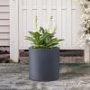 imageKante 98quot126quot157quot Dia Round Concrete Planter Set of 3 Modern Style Large Cylindrical Plant Pot with Drainage Hole and Rubber Plug for Indoor Outdoor Patio BlackCharcoal
