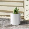 imageKante 98quot126quot157quot Dia Round Concrete Planter Set of 3 Modern Style Large Cylindrical Plant Pot with Drainage Hole and Rubber Plug for Indoor Outdoor Patio BlackPure White