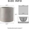 imageKante 98quot126quot157quot Dia Round Concrete Planter Set of 3 Modern Style Large Cylindrical Plant Pot with Drainage Hole and Rubber Plug for Indoor Outdoor Patio BlackWeathered Concrete
