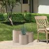 imageKante 98quot126quot157quot Dia Round Concrete Planter Set of 3 Modern Style Large Cylindrical Plant Pot with Drainage Hole and Rubber Plug for Indoor Outdoor Patio BlackWeathered Concrete