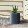 imageKante 98quot126quot157quot Dia Round Concrete Planter Set of 3 Modern Style Large Cylindrical Plant Pot with Drainage Hole and Rubber Plug for Indoor Outdoor Patio BlackCharcoal