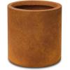 imageKante 98quot126quot157quot Dia Round Concrete Planter Set of 3 Modern Style Large Cylindrical Plant Pot with Drainage Hole and Rubber Plug for Indoor Outdoor Patio BlackFaux Rusty Metal