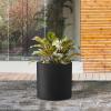 imageKante 98quot126quot157quot Dia Round Concrete Planter Set of 3 Modern Style Large Cylindrical Plant Pot with Drainage Hole and Rubber Plug for Indoor Outdoor Patio BlackBlack