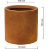imageKante 98quot126quot157quot Dia Round Concrete Planter Set of 3 Modern Style Large Cylindrical Plant Pot with Drainage Hole and Rubber Plug for Indoor Outdoor Patio BlackFaux Rusty Metal