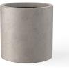 imageKante 98quot126quot157quot Dia Round Concrete Planter Set of 3 Modern Style Large Cylindrical Plant Pot with Drainage Hole and Rubber Plug for Indoor Outdoor Patio BlackWeathered Concrete