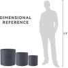 imageKante 98quot126quot157quot Dia Round Concrete Planter Set of 3 Modern Style Large Cylindrical Plant Pot with Drainage Hole and Rubber Plug for Indoor Outdoor Patio BlackCharcoal