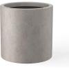 imageKante 98quot126quot157quot Dia Round Concrete Planter Set of 3 Modern Style Large Cylindrical Plant Pot with Drainage Hole and Rubber Plug for Indoor Outdoor Patio BlackWeathered Concrete