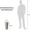 imageKante Tall Concrete Planter Set of 2 158 Inch Height Large Flower Pot for Indoor Outdoor Plants Suitable for Home Patio Garden Porch Weathered ConcreteWeathered Concrete
