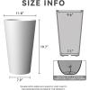 imageKante Tall Concrete Planter Set of 2 158 Inch Height Large Flower Pot for Indoor Outdoor Plants Suitable for Home Patio Garden Porch Weathered ConcreteWhite