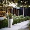 imageKante Tall Concrete Planter Set of 2 158 Inch Height Large Flower Pot for Indoor Outdoor Plants Suitable for Home Patio Garden Porch Weathered ConcreteWhite