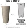 imageKante Tall Concrete Planter Set of 2 158 Inch Height Large Flower Pot for Indoor Outdoor Plants Suitable for Home Patio Garden Porch Weathered ConcreteWeathered Concrete