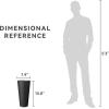 imageKante Tall Concrete Planter Set of 2 158 Inch Height Large Flower Pot for Indoor Outdoor Plants Suitable for Home Patio Garden Porch Weathered ConcreteBlack