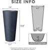 imageKante Tall Concrete Planter Set of 2 158 Inch Height Large Flower Pot for Indoor Outdoor Plants Suitable for Home Patio Garden Porch Weathered ConcreteCharcoal