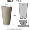 imageKante Tall Concrete Planter Set of 2 158 Inch Height Large Flower Pot for Indoor Outdoor Plants Suitable for Home Patio Garden Porch Weathered ConcreteWeathered Concrete