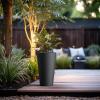 imageKante Tall Concrete Planter Set of 2 158 Inch Height Large Flower Pot for Indoor Outdoor Plants Suitable for Home Patio Garden Porch Weathered ConcreteBlack