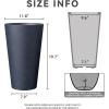 imageKante Tall Concrete Planter Set of 2 158 Inch Height Large Flower Pot for Indoor Outdoor Plants Suitable for Home Patio Garden Porch Weathered ConcreteCharcoal