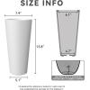 imageKante Tall Concrete Planter Set of 2 158 Inch Height Large Flower Pot for Indoor Outdoor Plants Suitable for Home Patio Garden Porch Weathered ConcreteWhite