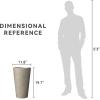 imageKante Tall Concrete Planter Set of 2 158 Inch Height Large Flower Pot for Indoor Outdoor Plants Suitable for Home Patio Garden Porch Weathered ConcreteWeathered Concrete
