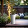 imageKante Tall Concrete Planter Set of 2 158 Inch Height Large Flower Pot for Indoor Outdoor Plants Suitable for Home Patio Garden Porch Weathered ConcreteWhite