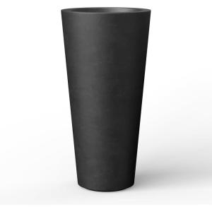 imageKante Tall Concrete Planter Set of 2 158 Inch Height Large Flower Pot for Indoor Outdoor Plants Suitable for Home Patio Garden Porch Weathered ConcreteBlack