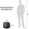 imageKante Curva Series Planter 102 Inch Round Concrete Flower Pot with Draiange Hole and Rubber Plug Suitable for Indoor Plants Home Garden Patio BlackBlack