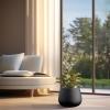 imageKante Curva Series Planter 102 Inch Round Concrete Flower Pot with Draiange Hole and Rubber Plug Suitable for Indoor Plants Home Garden Patio BlackBlack