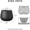 imageKante Curva Series Planter 102 Inch Round Concrete Flower Pot with Draiange Hole and Rubber Plug Suitable for Indoor Plants Home Garden Patio BlackBlack