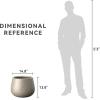 imageKante Curva Series Planter 102 Inch Round Concrete Flower Pot with Draiange Hole and Rubber Plug Suitable for Indoor Plants Home Garden Patio BlackWeathered Concrete