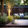 imageKante Curva Series Planter 102 Inch Round Concrete Flower Pot with Draiange Hole and Rubber Plug Suitable for Indoor Plants Home Garden Patio BlackWeathered Concrete