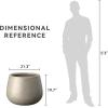 imageKante Curva Series Planter 102 Inch Round Concrete Flower Pot with Draiange Hole and Rubber Plug Suitable for Indoor Plants Home Garden Patio BlackWeathered Concrete
