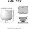 imageKante Curva Series Planter 102 Inch Round Concrete Flower Pot with Draiange Hole and Rubber Plug Suitable for Indoor Plants Home Garden Patio BlackWhite