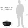 imageKante Round Fulted Planter 11 Inch Dia Large Concrete Plant Pots with Drainage Hole and Rubber Plug Modern Decor for Indoor Outdoor Plants Flower BlackBlack