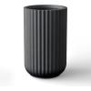 imageKante Round Fulted Planter 11 Inch Dia Large Concrete Plant Pots with Drainage Hole and Rubber Plug Modern Decor for Indoor Outdoor Plants Flower BlackBlack