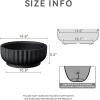 imageKante Round Fulted Planter 11 Inch Dia Large Concrete Plant Pots with Drainage Hole and Rubber Plug Modern Decor for Indoor Outdoor Plants Flower BlackBlack