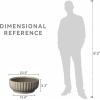 imageKante Round Fulted Planter 11 Inch Dia Large Concrete Plant Pots with Drainage Hole and Rubber Plug Modern Decor for Indoor Outdoor Plants Flower BlackWeathered Concrete