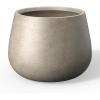 imageKante Curva Series Planter 102 Inch Round Concrete Flower Pot with Draiange Hole and Rubber Plug Suitable for Indoor Plants Home Garden Patio BlackWeathered Concrete