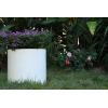 imageKante 126quot Dia Round Concrete Planter Modern Style Large Cylindrical Plant Pot with Drainage Hole and Rubber Plug for Indoor Outdoor Patio Pure WhitePure White
