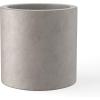 imageKante 126quot Dia Round Concrete Planter Modern Style Large Cylindrical Plant Pot with Drainage Hole and Rubber Plug for Indoor Outdoor Patio Pure WhiteWeathered Concrete