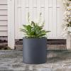 imageKante 126quot Dia Round Concrete Planter Modern Style Large Cylindrical Plant Pot with Drainage Hole and Rubber Plug for Indoor Outdoor Patio Pure WhiteCharcoal