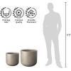 imageKante 138Inch Dia Round Concrete Planter Indoor ampamp Outdoor Garden Pot with Drainage Hole ampamp Rubber Plug Ideal for Flower and Tree BlackWeathered Concrete