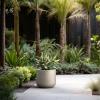 imageKante 138Inch Dia Round Concrete Planter Indoor ampamp Outdoor Garden Pot with Drainage Hole ampamp Rubber Plug Ideal for Flower and Tree BlackWeathered Concrete