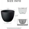 imageKante 142 Inch Round Concrete Planter  Classic Large IndoorOutdoor Plant Pot with Drainage Hole and Rubber Plug Suitable for Gardens and Patios Weathered ConcreteBlack