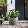 imageKante 142 Inch Round Concrete Planter  Classic Large IndoorOutdoor Plant Pot with Drainage Hole and Rubber Plug Suitable for Gardens and Patios Weathered ConcreteWeathered Concrete