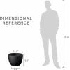 imageKante 142 Inch Round Concrete Planter  Classic Large IndoorOutdoor Plant Pot with Drainage Hole and Rubber Plug Suitable for Gardens and Patios Weathered ConcreteBlack